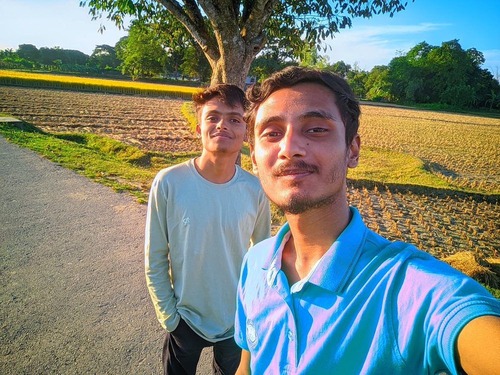 Saiem and Zihadul Islam outdoors in Kishoreganj